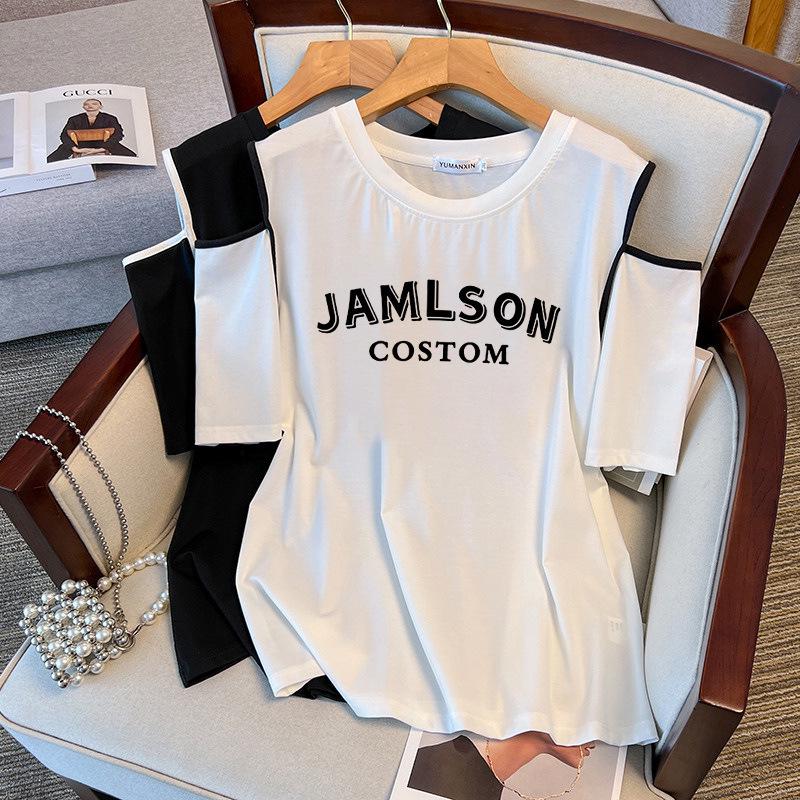 

Women s Plus Size Slimming Loose Mid-Length Round Neck T-Shirt, Short Sleeves, Available in Sizes 200/300/350 Jin, Model 1092 7XL белый
