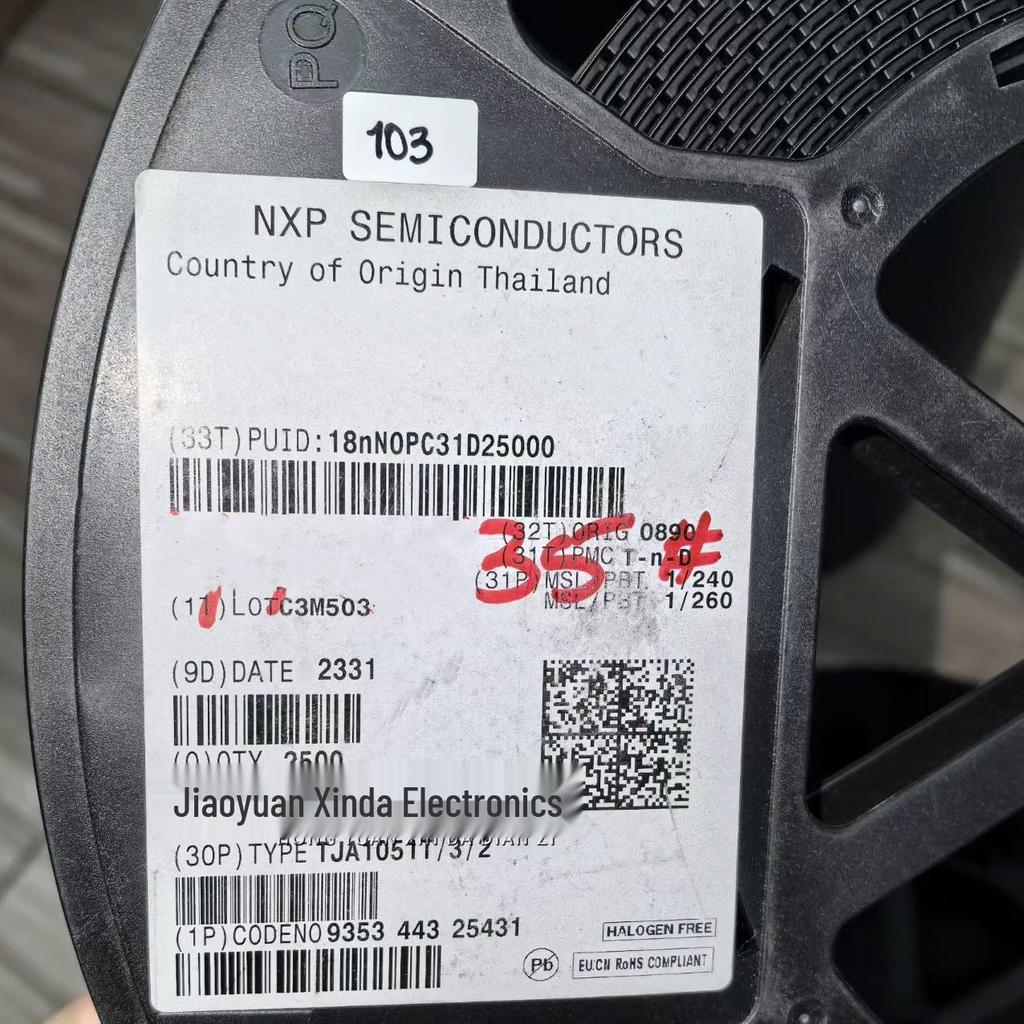 New Original TJA1051T/3/2 SOP-8 High-Speed CAN-FD Transceiver, Silk Screen A1051/3.