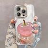 Spring and Summer Crystal Apple Bracket Is Suitable for Apple 11Promax Mobile Phone Case 11pro Anti-drop Feather Yarn IMD Fine Hole 11.