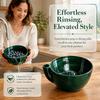 3D Printed Berry Washing Bowl Colander Design PLA Material Fruit Washing Bowl Pine Green Finish Vegetable Washing Bowl