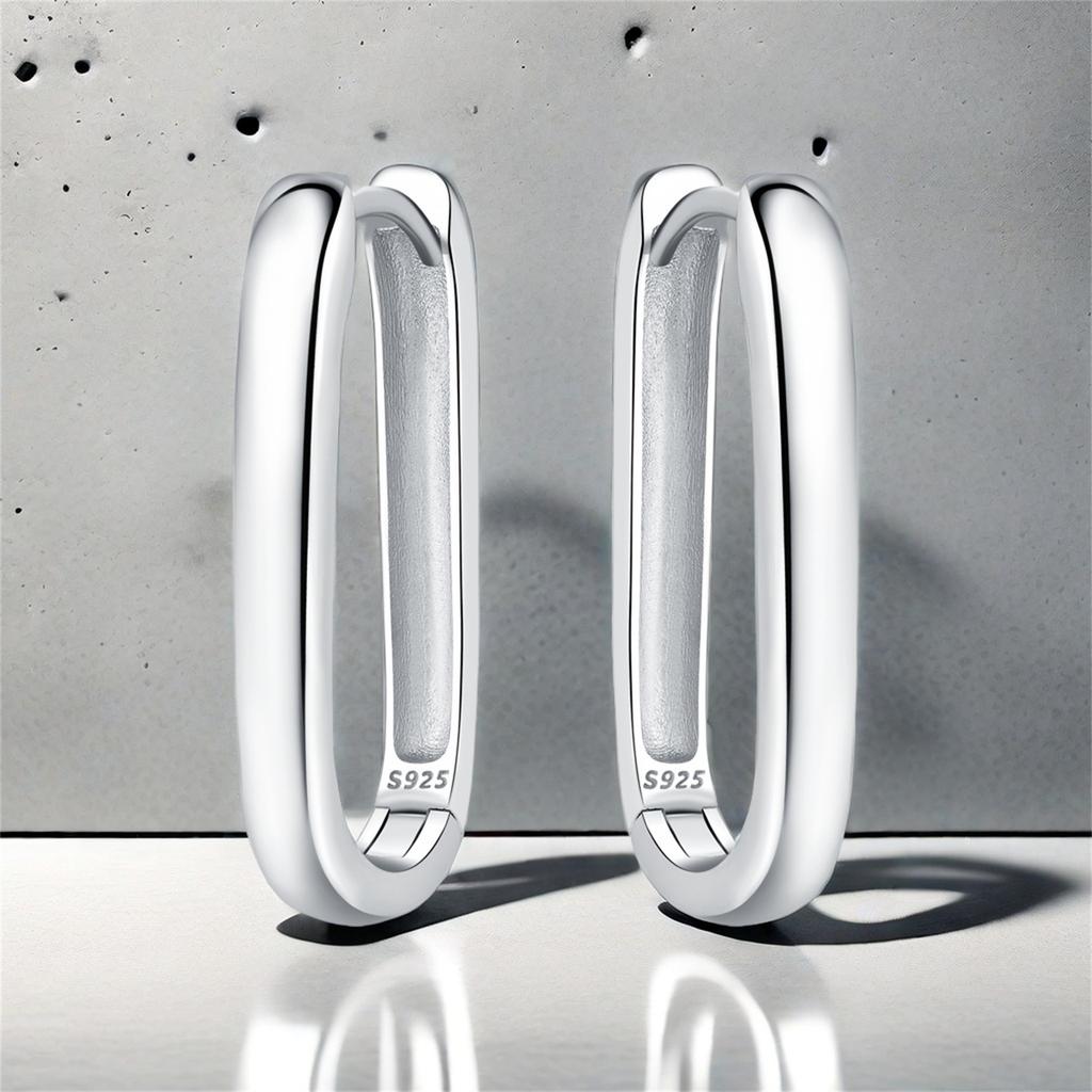 925 Sterling Silver Simple Versatile Earrings Jewelry Versatile Hoop Earrings for Women Jewelry Fine Birthday Party Gifts