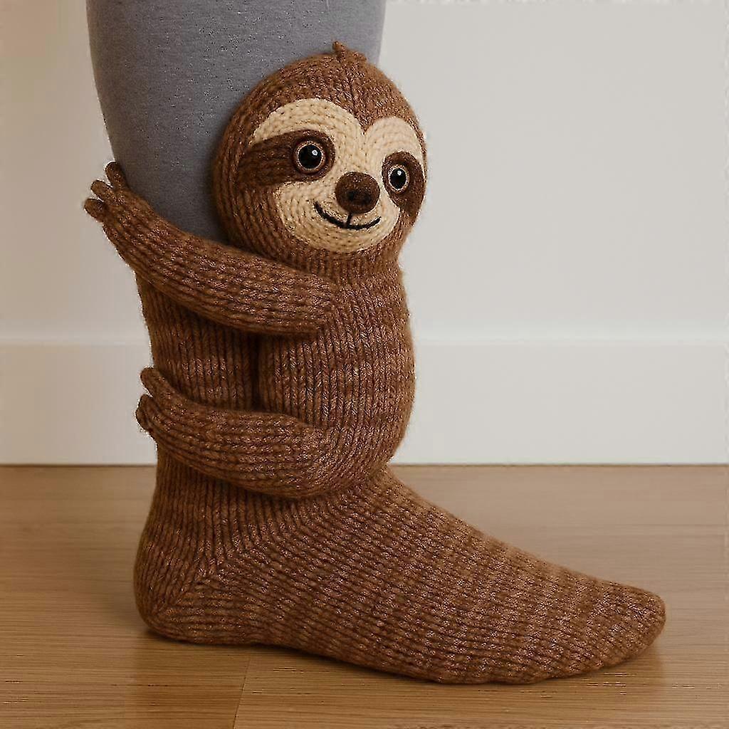 Novelty Cartoon Animal Socks - Christmas Gifts: Cat & Deer Warm Winter Socks for Girls & Women