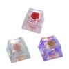 Handmade OEM Floral Resin Keycap Translucently Epoxy Camellia for Mechanical Keyboards Aesthetic Keycap Replacement