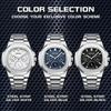 Luxury Business Men's Quartz Watch Waterproof Luminous Three Pin Six Hole Timer Fashion Men's Clock