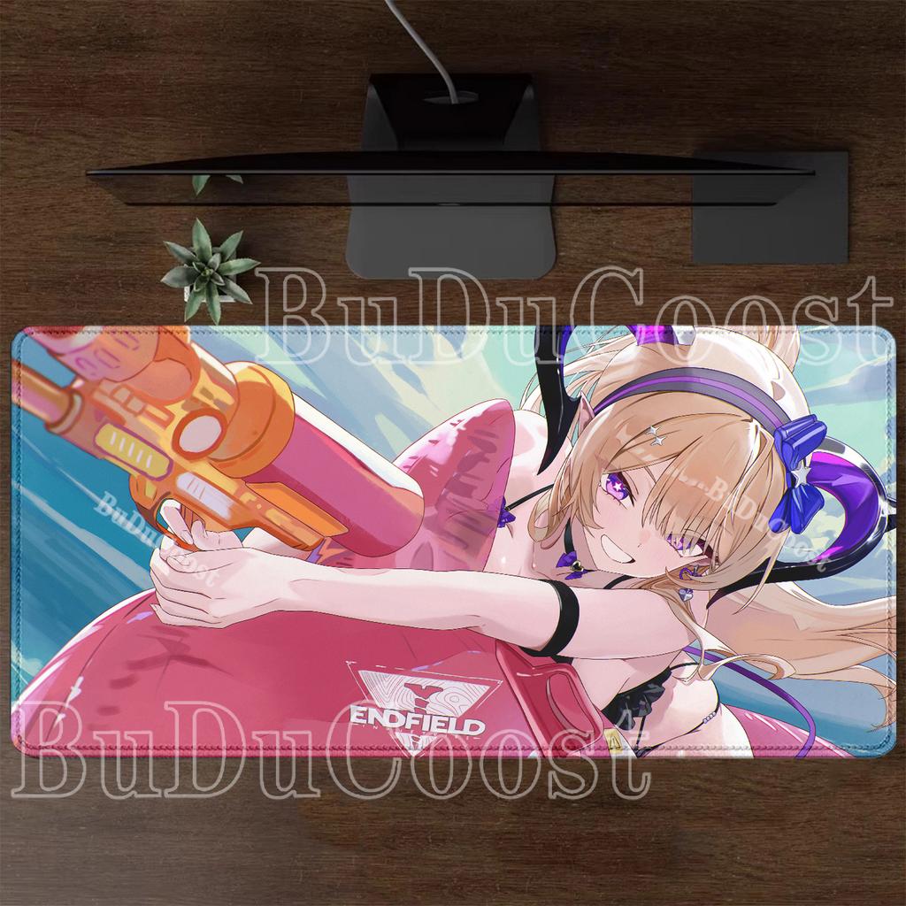 Gaming Arknights Endfield Liino Larger Mouse Pad Office Keyboard Overlock Esports Mousepad PC HD Printing Non-slip Base Desk Mat