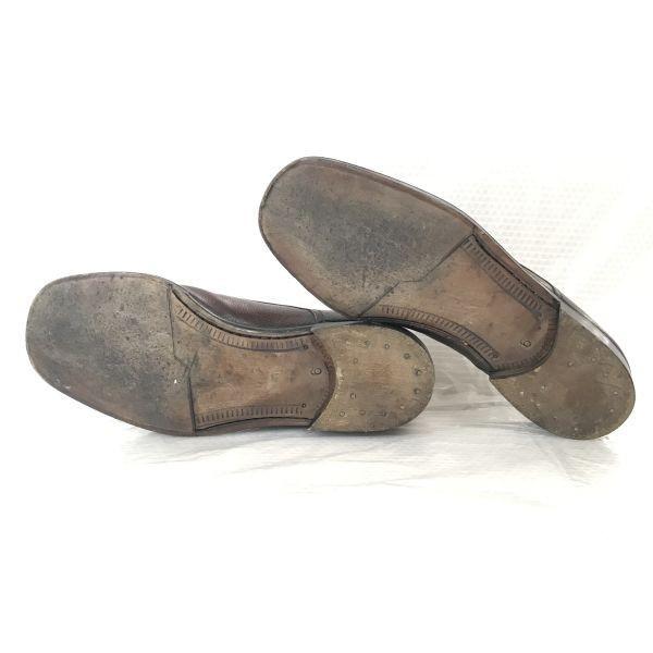 70s-80s? Italy/Europe Vintage/Castagna BRESCIA/Leather Straight Tip Shoes/6/24.5/Brown/BROWN/Dress Shoes(USED)