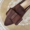 Fashion Flat Shoes for Women Spring and Autumn Retro Butterfly Bow Large Size Women's Shoes 42 43 44 Loafers Women  Ladies Shoes