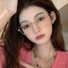 Big Frame Computer Men and Women Eyewear Square Blue Light Blocking Glasses Black Oversized Optical Eyeglasses Vision Spectacles
