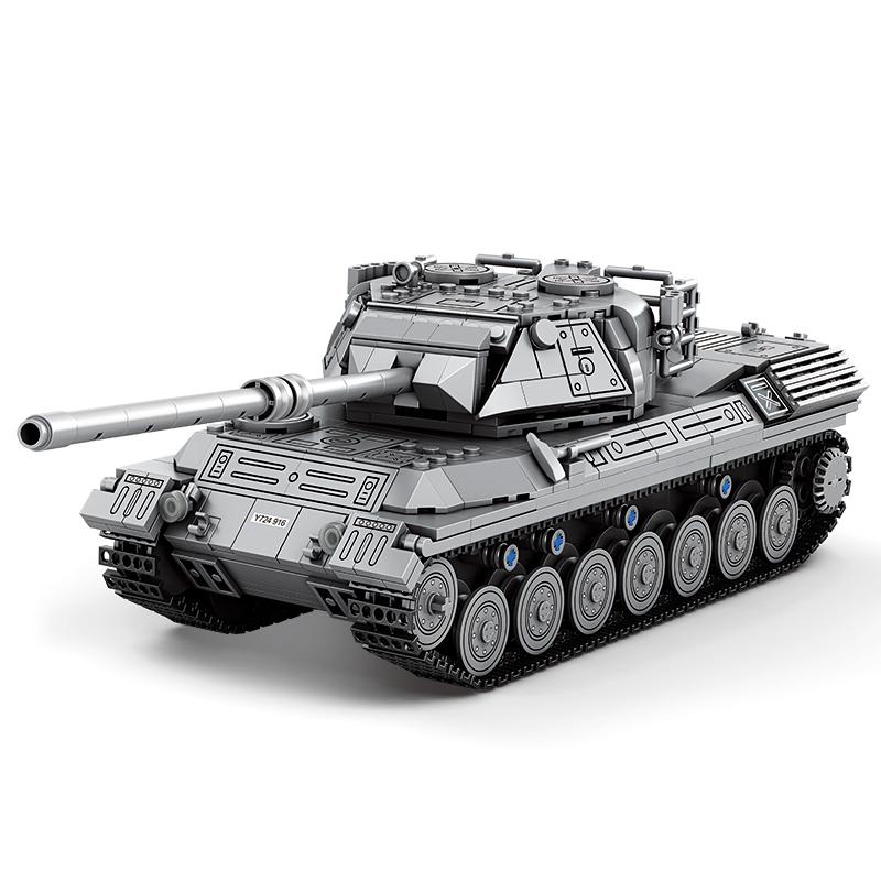 1273PCS World of Tanks Leopard 1 Main Battle Tank Building Blocks Cold War Classic Tank Military Model Toy Gift For Adult Gamers