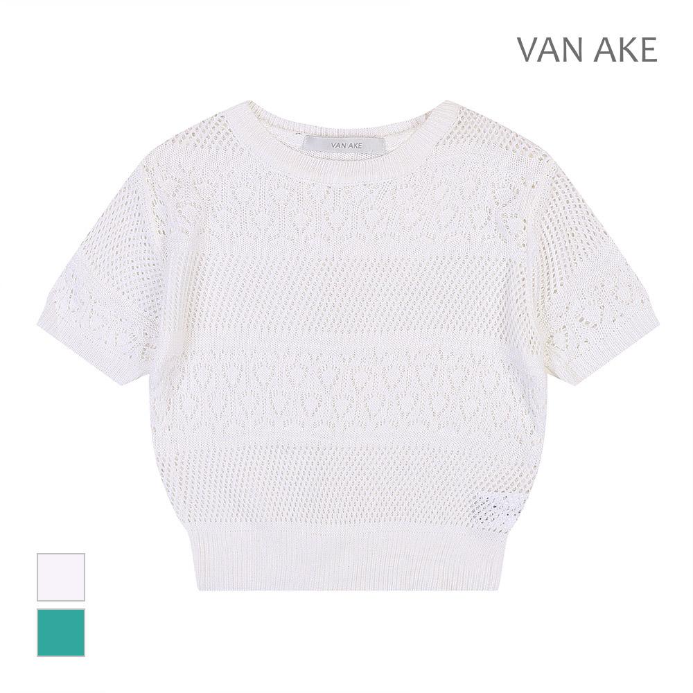 VANAKE Pattern Knit Short Sleeve Knit_Vb38Ktm308Z