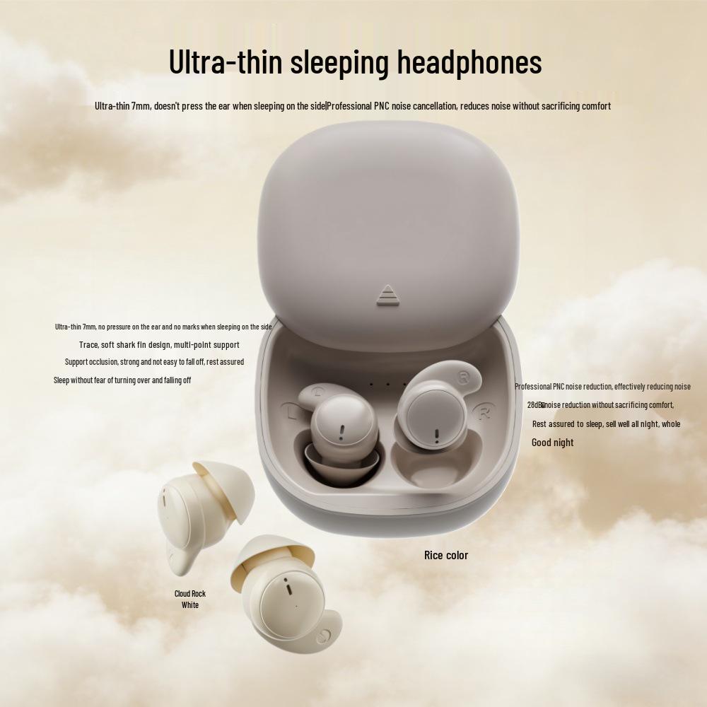 2025 Soft Silicone Wireless Bluetooth Sleep Earphones - Painless, Noise-Cancelling, Ideal for Side Sleeping and Sports
