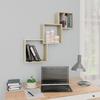 VidaXL Cube Wall Shelves, Hanging Home Organizer, Living Room Storage Furniture, Sonoma Oak 800273