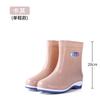 New Pvc Adult Tall Rain Shoes for Women, Wearing Non-slip and Waterproof Thick-soled Rain Boots for Women