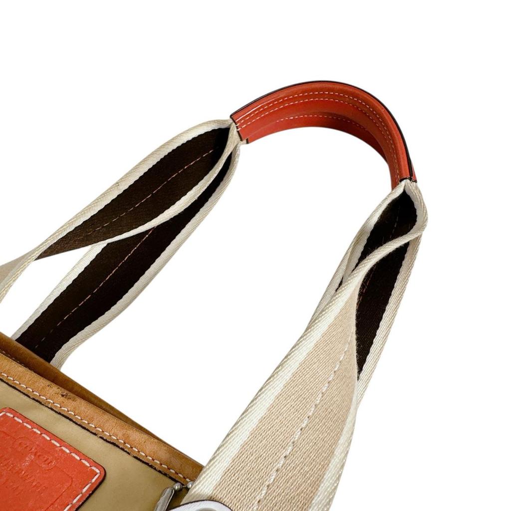 Coach Ashley Dot Handbag Nylon Brown Women B1481-F20027 Used