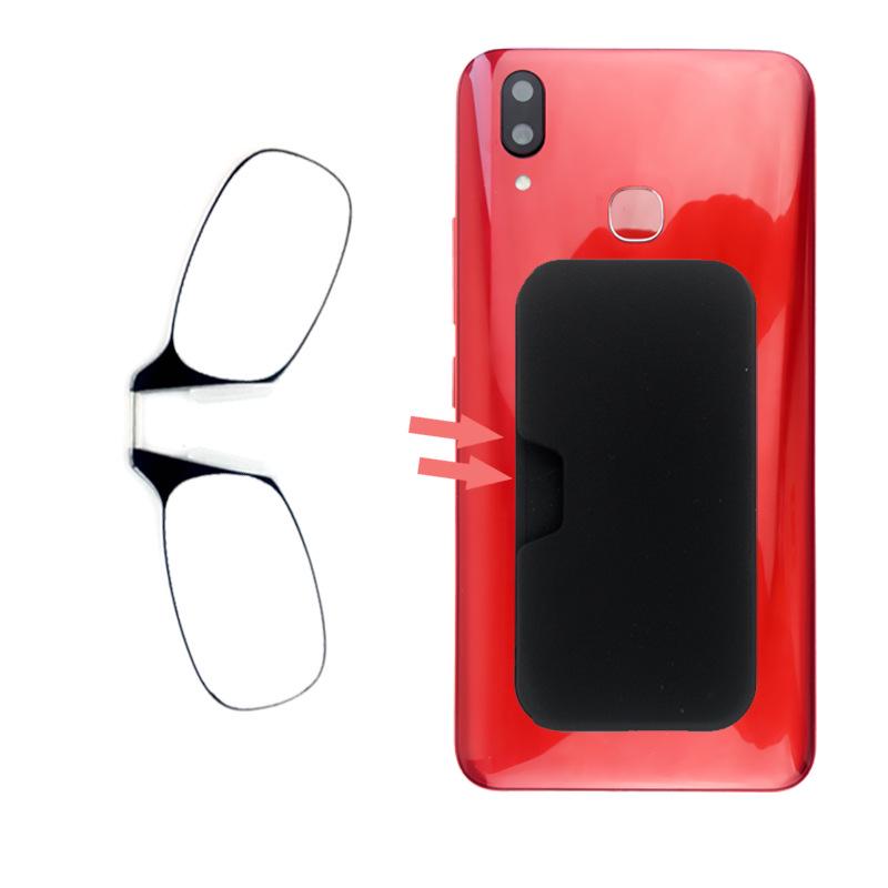 Ultra-thin Silicone Nose Clip Reading Glasses for Men and Women - Portable, No-Temple Design, Foreign Trade Style