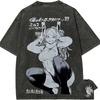 Mirko T-Shirt My Hero Academia Herren Säurewaschung Übergroß Anime Manga Vol. 37 Cover Grafik Baumwolle Streetwear Kaninchenheld Vintage T-Shirt Top