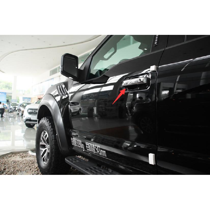 Triple Chrome Door Handle Cover Trim For Ford F150 2015- ABS 4PCS One Hole