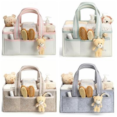 Portable Nursery Storage Basket Large Capacity Diaper Bag  Gift for Baby Shower