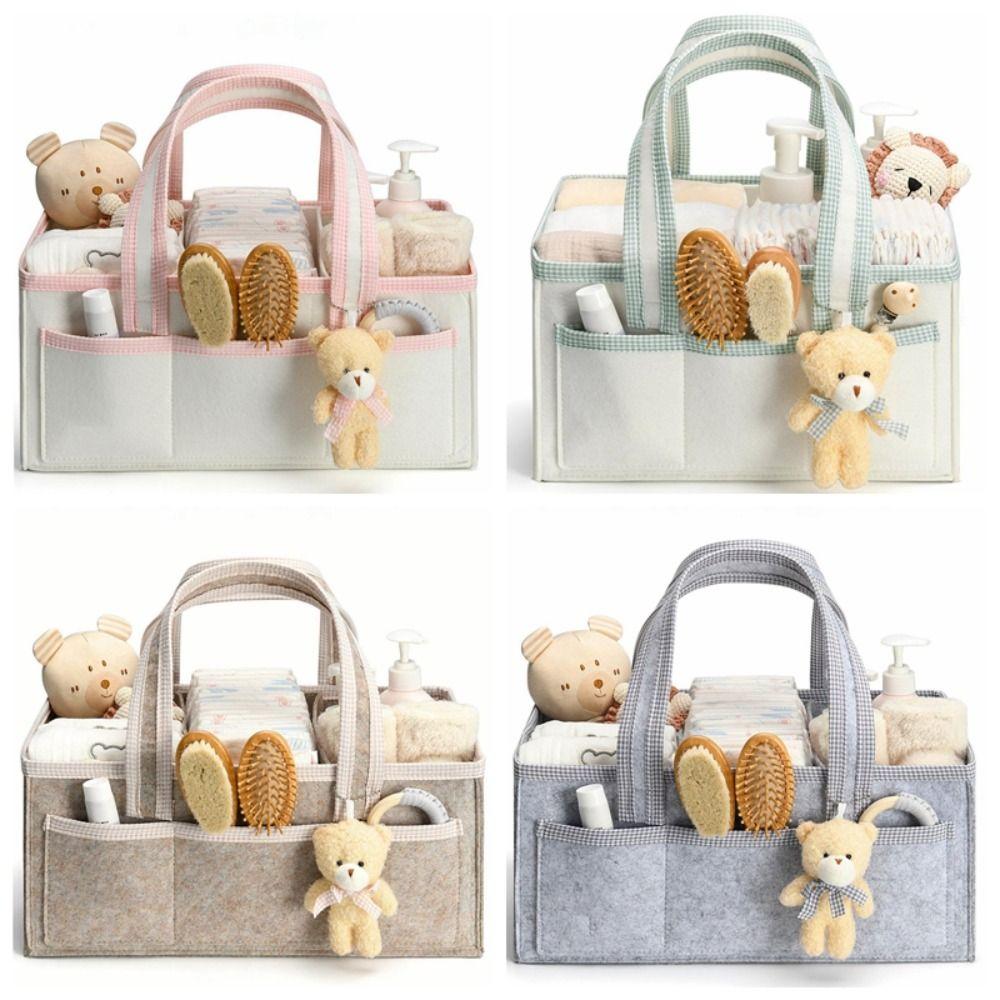 Filz Kinderzimmer Aufbewahrungskorb Große Kapazität Windeltasche Geschenk für Babyparty