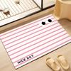 Simple bathroom floor mat painted dopamine toilet bathroom door floor mat diatom mud water absorption quick drying foot mat