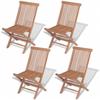 Day and Night - Day and Night Folding Garden Chairs 4 Units Solid Teak Wood