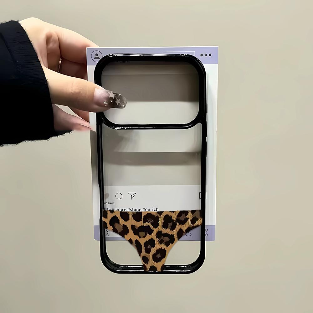 Sexy Leopard Print Phone Case For IPhone 17 11 12 13 14 15 16 Pro Max 14 15 16 Plus Shockproof Silicone Clear Bumper Cover