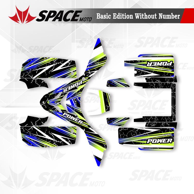 SPACE For Yamaha Blaster YFS200 YSF 200 ATV 1988-2006 Full Plastics Graphics Background Sticker Kits Decal Basic Edition