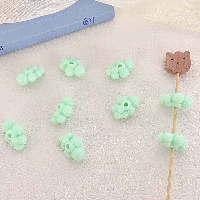14x21mm Acrylic Cloud Beads for DIY Phone Lanyards, Keychains, Hair Ties, and Ornaments.