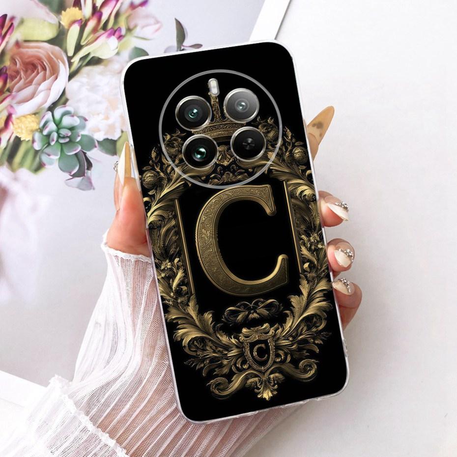 Fashion Crown Letter Case For Realme 12 Pro+ / 12 Pro Soft Silicone TPU Back Cover For Realme 12Pro Plus 5G Phone Cases