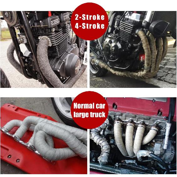 Muffler Mat, Motorcycle Fiberglass Exhaust Muffler Mat, Silencer Packing For 2-Stroke 4-Stroke ATV Dirt Bike For Exhaust Pipe Wrap Mufflers,