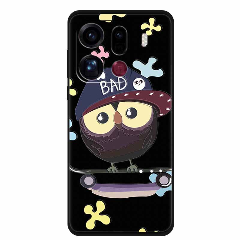 3D Flowers Case For Oppo Find X9 Pro 5G Case Emboss Relief Floral Black Silicone Soft Back Cover For Oppo Find X9 Pro Case Funda