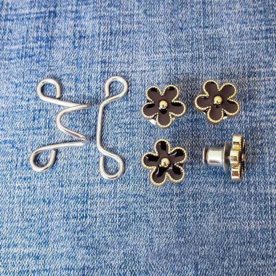 1 Paar Hosenbundstraffer Blumenform Hosenbundstraffer Pins Zum Annähen Nicht Nötig Abnehmbare Hosenbundclips für Hosen Jeans Röcke