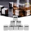 8 piece With Tongs And Box Whiskey Stones 304 Stainless Steel Metal Ice Cubes  Restaurant