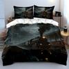 Vintage Train Art Three-Piece Decor Soft Comfortable Duvet Cover Bedding Set Included 1*Duvet Cover & 2*Pillowcases, Gift