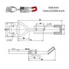1pcs GH-4001-SS Steel Adjustable Toggle Locking Clamp Door Bolt Type Pull Action Latch Hand 150kg Woodworking Tool