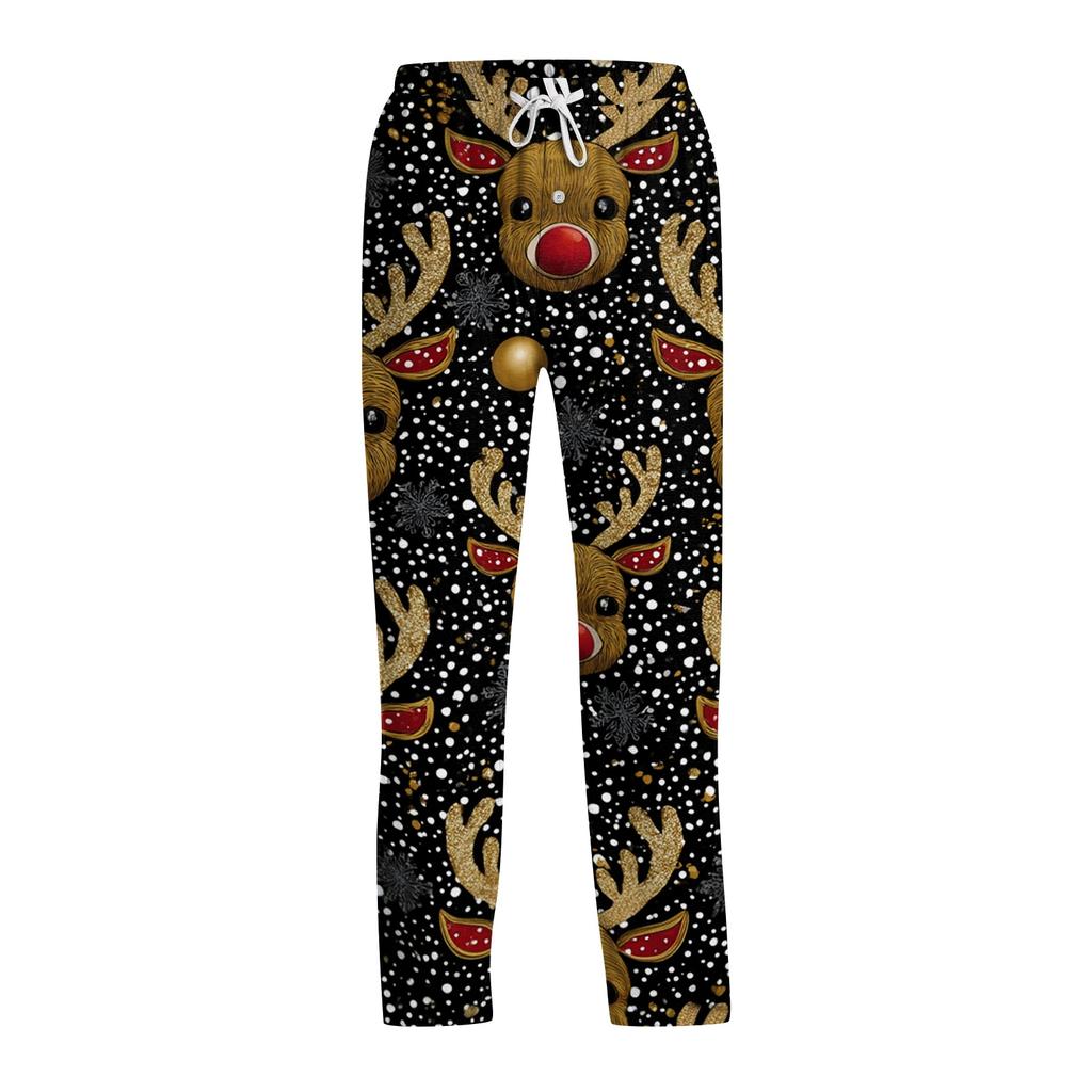 Men's Christmas Printed Pajama Pants for Casual Sleep