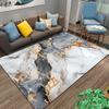 Luxury Marble Patterned Carpet, White Gray and Orange Design Rug Suitable for use as an anti-slip for living room bedroom sofas