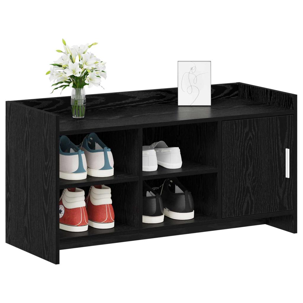 Shoe Cabinet Black Oak 100 x 39.5 x 51 cm Particleboard