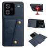Vintage Leather Card Holder Phone Case for Xiaomi Redmi Note 13 Pro+ 5G Card Pockets Dual Snap Buttons Flip Wallet Shell