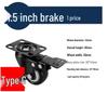 1.5 and 2 Inch Double Bearing Plastic Swivel Caster with Brake: Omnidirectional Wheel for Light-Duty Furniture and Planters