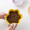 Baizihuahu Cat Paw Shape Ceramic Bowl for Cats, Anti-Whisker Fatigue Kitten Food Water Dish, Microwave Dishwasher Safe Wide Shallow Pet Plate