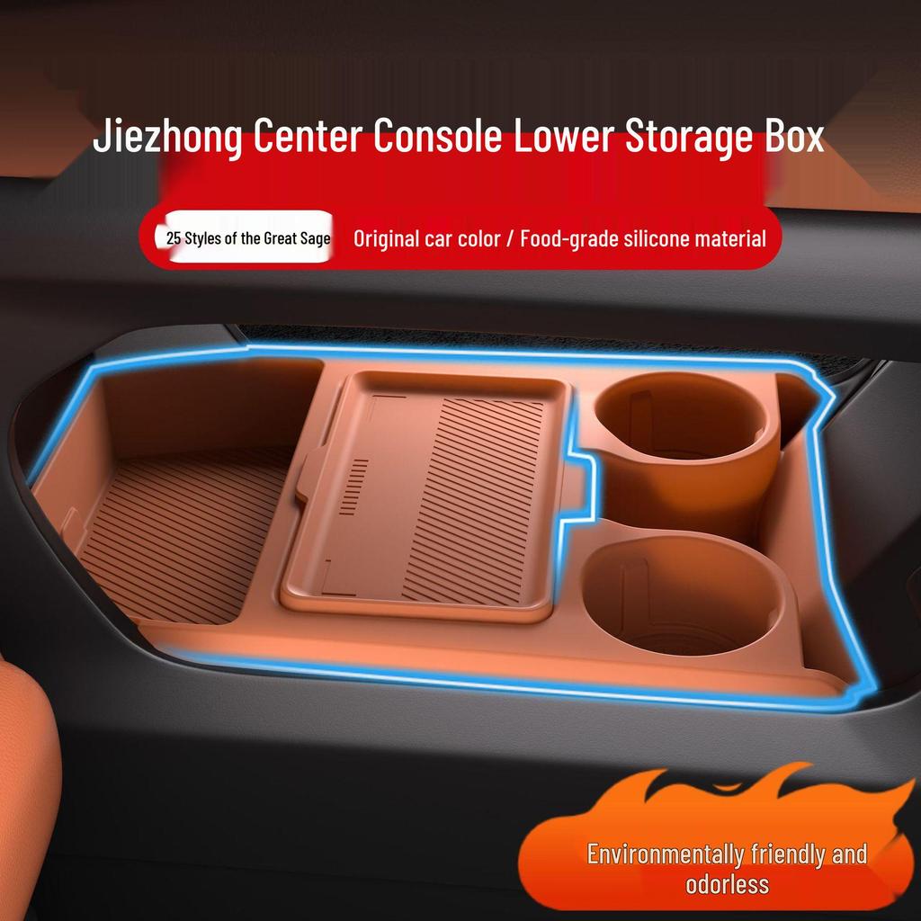 Compatible with 25 Jetour Dasheng Models: Silicone Car Console Organizer Storage Box.