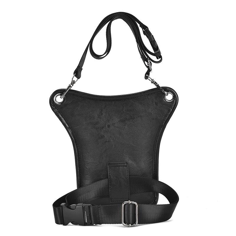 New Trend Men's Leg Bag Outdoor Sports PU Waist Bag Korean Retro Riding Bag Casual Hip Bum Bag For Travel Cycling Wholesale
