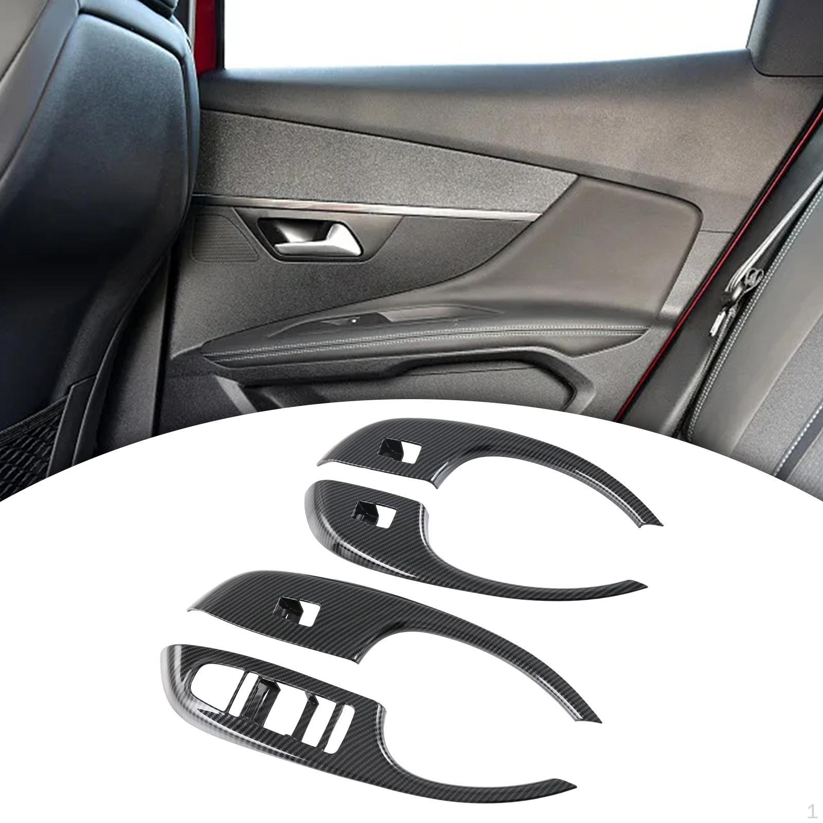 Window Lift Switch Panel Cover Premium Carbon Fiber for Byd Dolphin