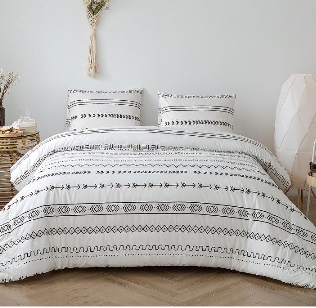Traditional Printed Pillowcase Quilt Cover Two Or Three-Piece Set Is Available