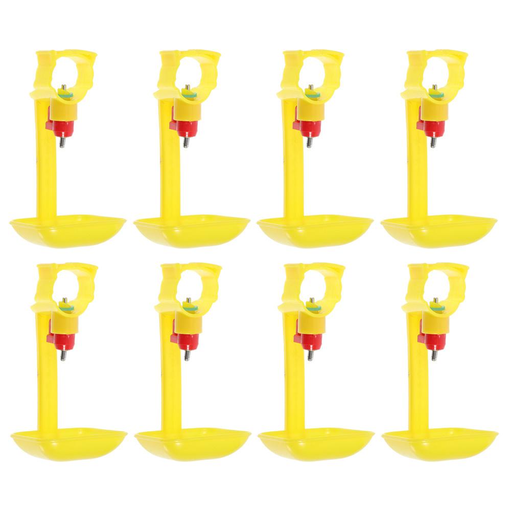 8pcs Chicken Automatic Waterer Feeder For Chickens Pigeons Quail Farm Household Use Chicken Waterer Poultry Feeding 12.5X6.6X6.6CM