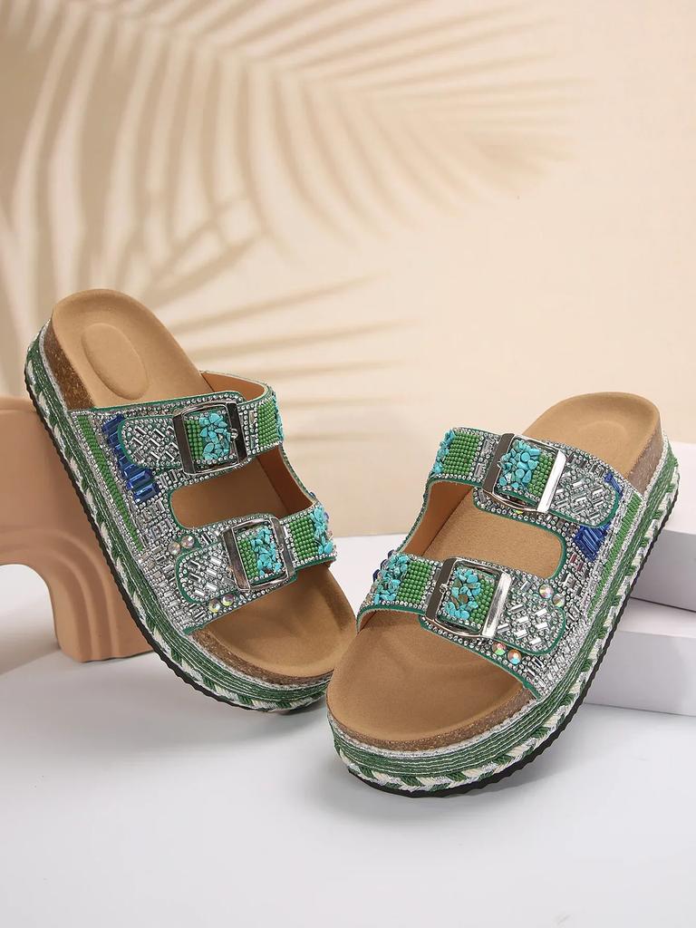 Fashion New Shoes Home Platform Flip Flops Outdoor Beach Slippers Fashion Summer Women Sneakers Sequin Platform Shoes Women's Sandals