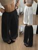 2026 Grenzüberschreitende Europäische & Amerikanische High Waist Lässige Weitbeinige Kordelzug-Hose