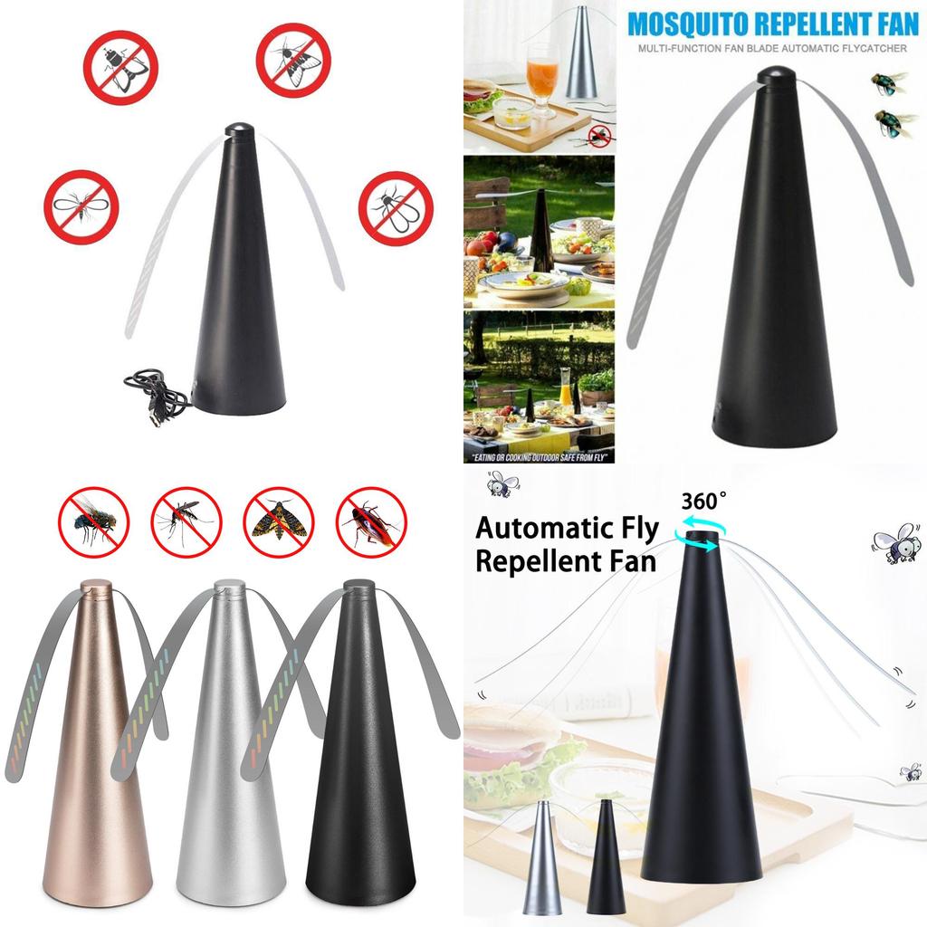 Sleek Fly Repellent Fan Perfect For Keeping Bugs Away From Your Picnic And Bbq