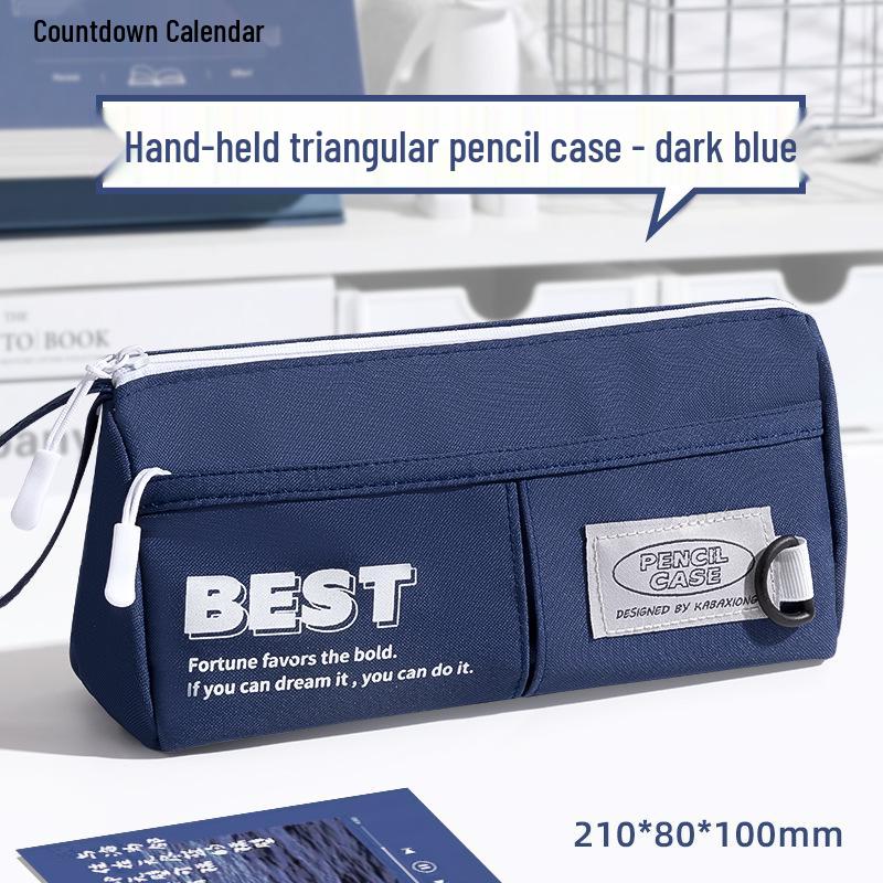 Kaba Bear Multifunctional Large-Capacity Triangle Pencil Case for Students